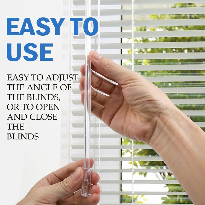 lofrcin Blind Wand Replacement with Hook, 12 Inches Window Blind Tilt Wand with Hook and Grip, Clear Blind Wand (4 Pack) - Image 5